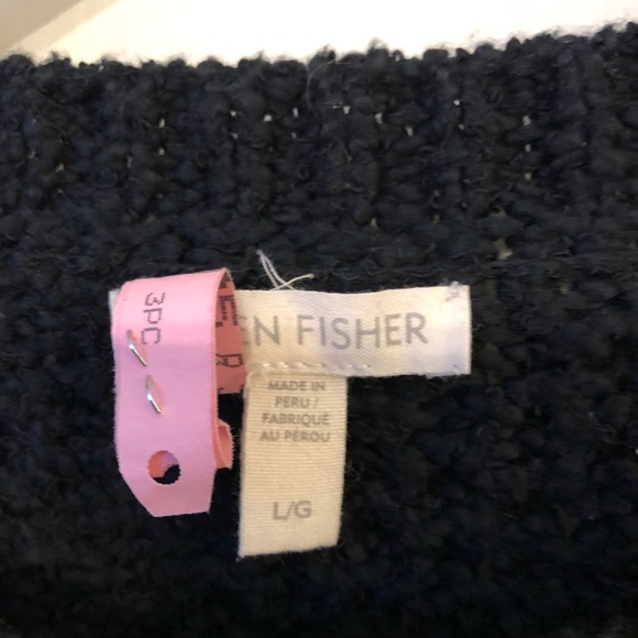 Eileen Fisher Hi-Low Cotton Sweater in Black